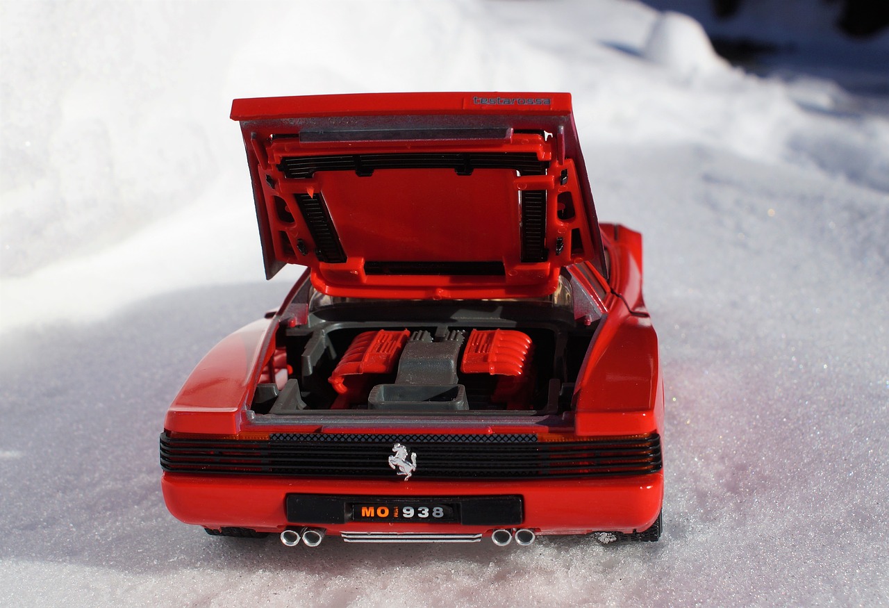 Modelis Automobilis, Ferrari, Testarossa, Greitis, Italy, Greitai, Sportinė Mašina, Raudona, Oldtimer, Žaislai