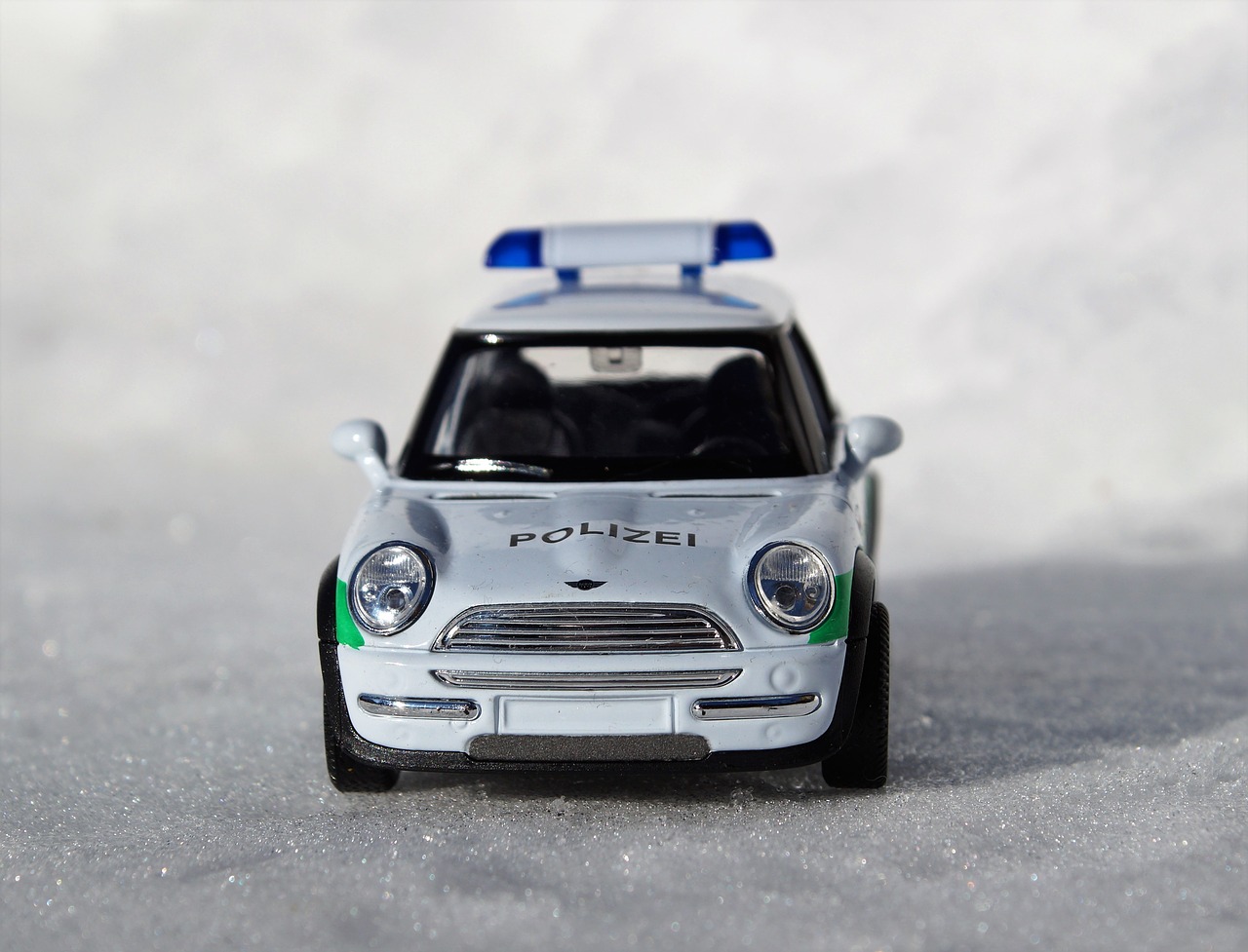 Modelis Automobilis, Mini, Mini Cooperis, Transporto Priemonė, Automatinis, Žaislinė Mašina, Transporto Priemonės, Mėlyna Šviesa, Policija, Žaislai