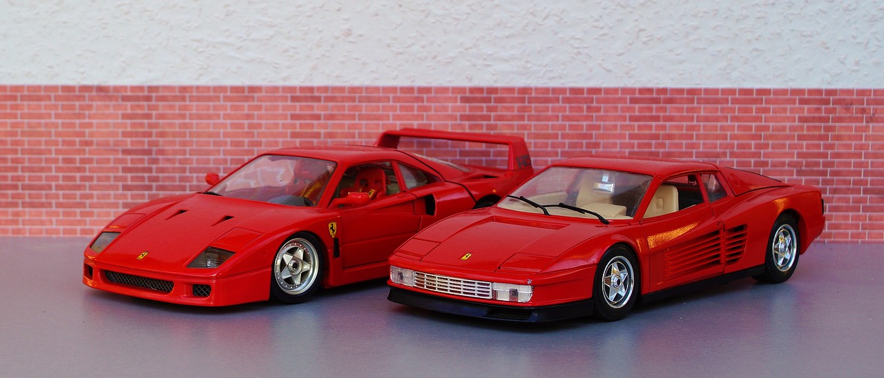 Modelis Automobilis, Ferrari, Testarossa, F40, Greitis, Italy, Greitai, Sportinė Mašina, Raudona, Oldtimer