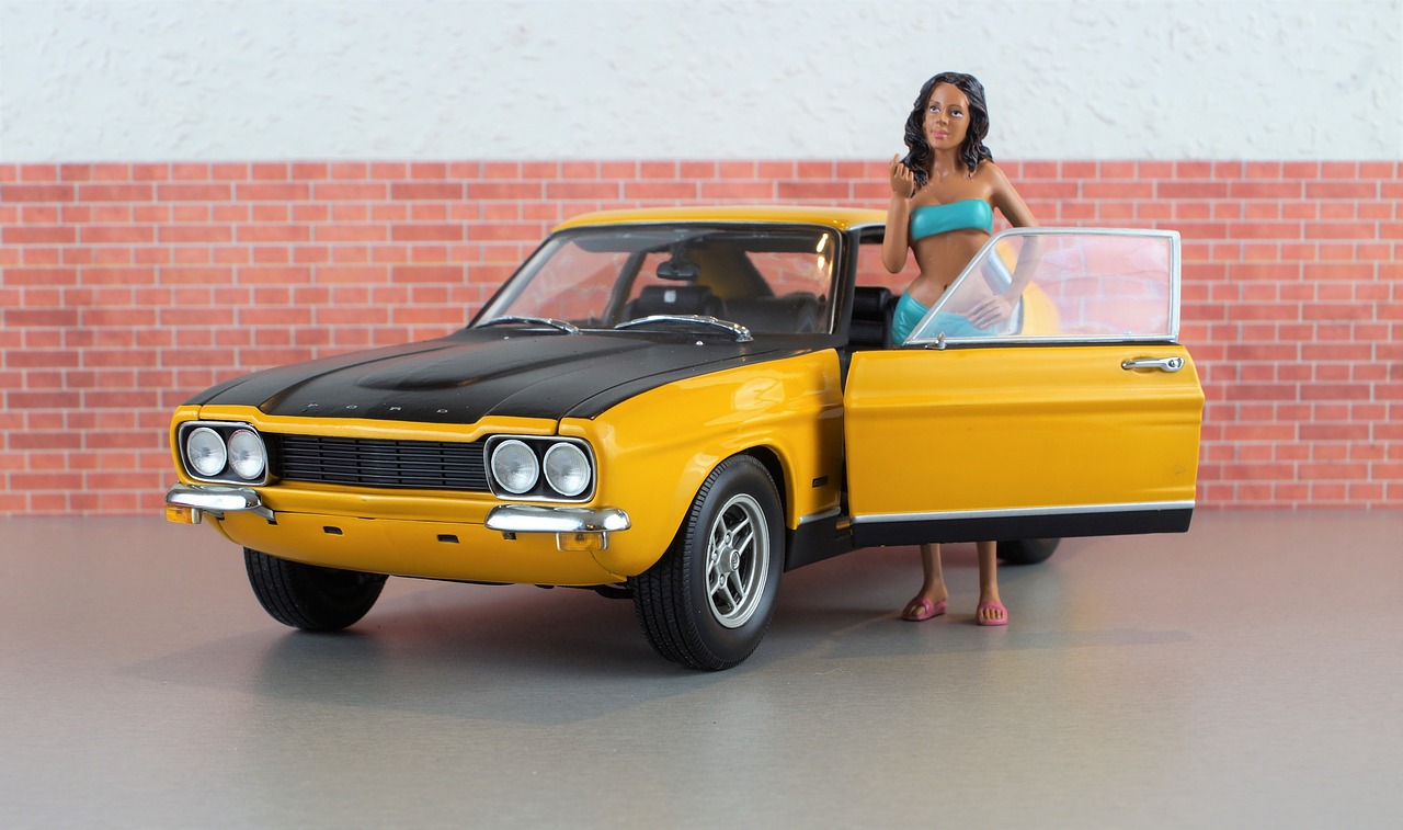 Modelis Automobilis, Ford, Capri, Modelis, Dioramas, Automatinis, Oldtimer, Žaislai, Sportinė Mašina, Senas