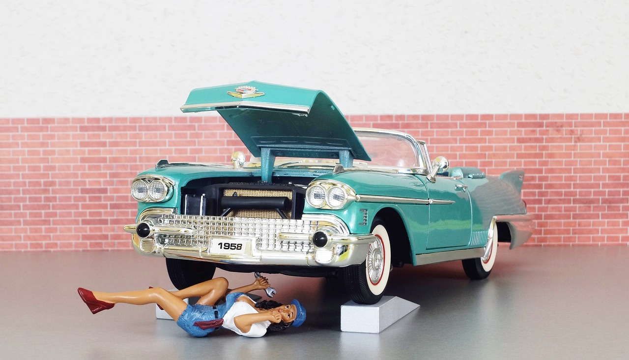 Modelis Automobilis, Cadillac, Cadillac Eldorado, Mechanikas, Seminaras, Automatinis, Senas, Žaislinė Mašina, Usa, Amerikietis