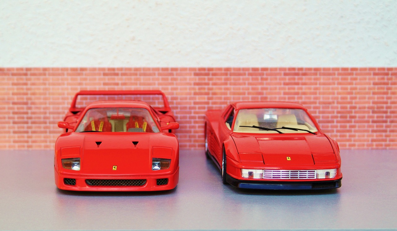 Modelis Automobilis, Automatinis, Ferrari, Raudona, Sportinė Mašina, Žaislai, Modelis, Lenktyninis Automobilis, Oldtimer, Transporto Priemonės