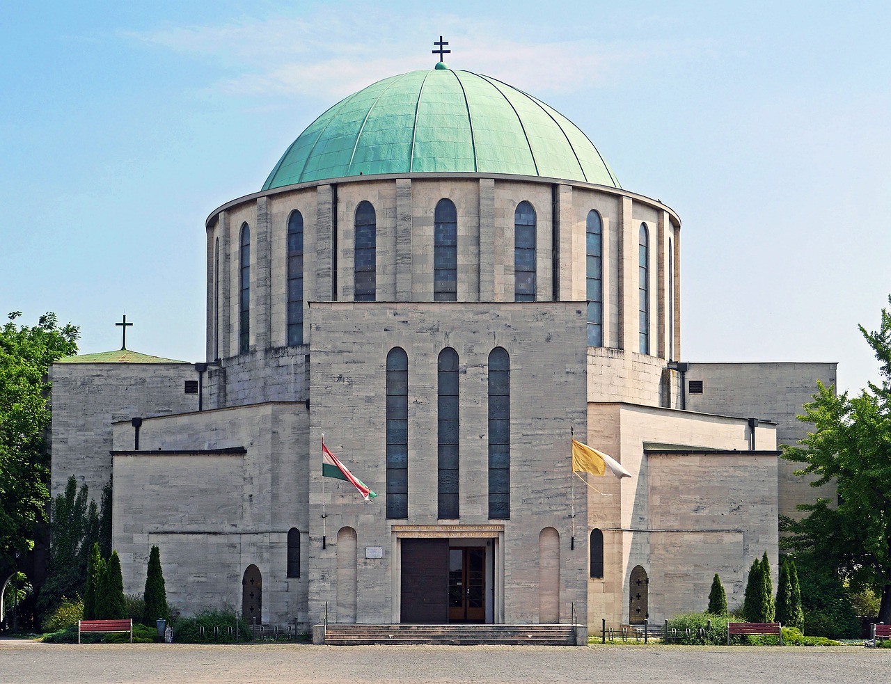 Mohagas, Pietų Vengrija, Katedra, Serbų Ortodoksas, Vestuvinė Bažnyčia, Architektūra, Kupolas, Dangus, Pastatas, Religija