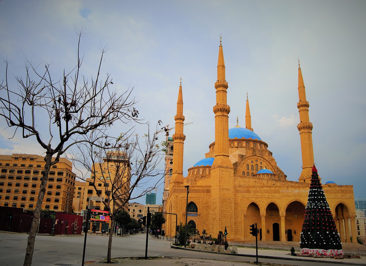 Mohammad Amin Mečetė,  Beirutas,  Mečetė,  Libanas,  Islamic,  Architektūra,  Musulmonas,  Istorinis,  Garbinimas,  Kultūra