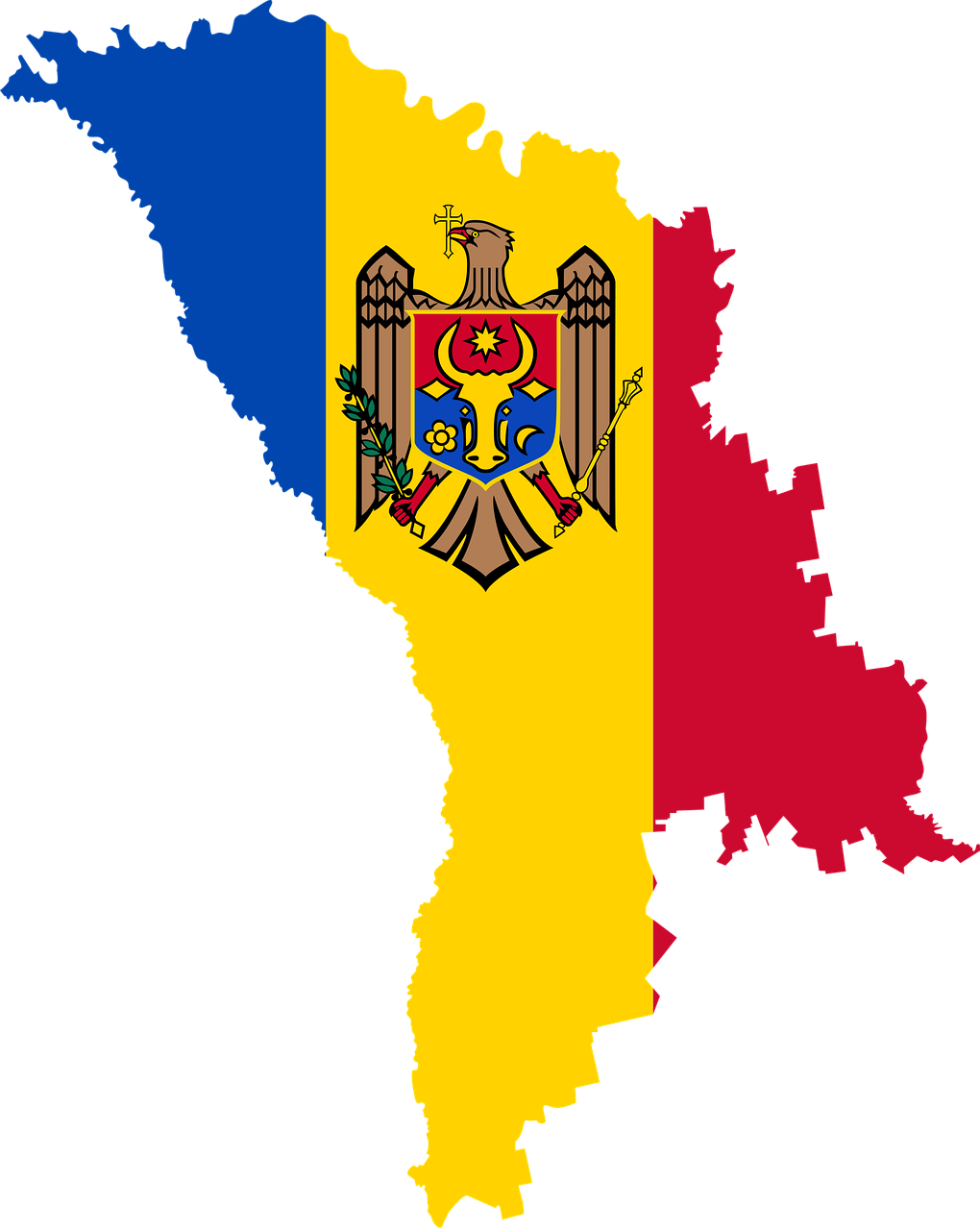 Moldova, Šalis, Europa, Vėliava, Sienos, Žemėlapis, Tauta, Geografija, Kartografija, Svg