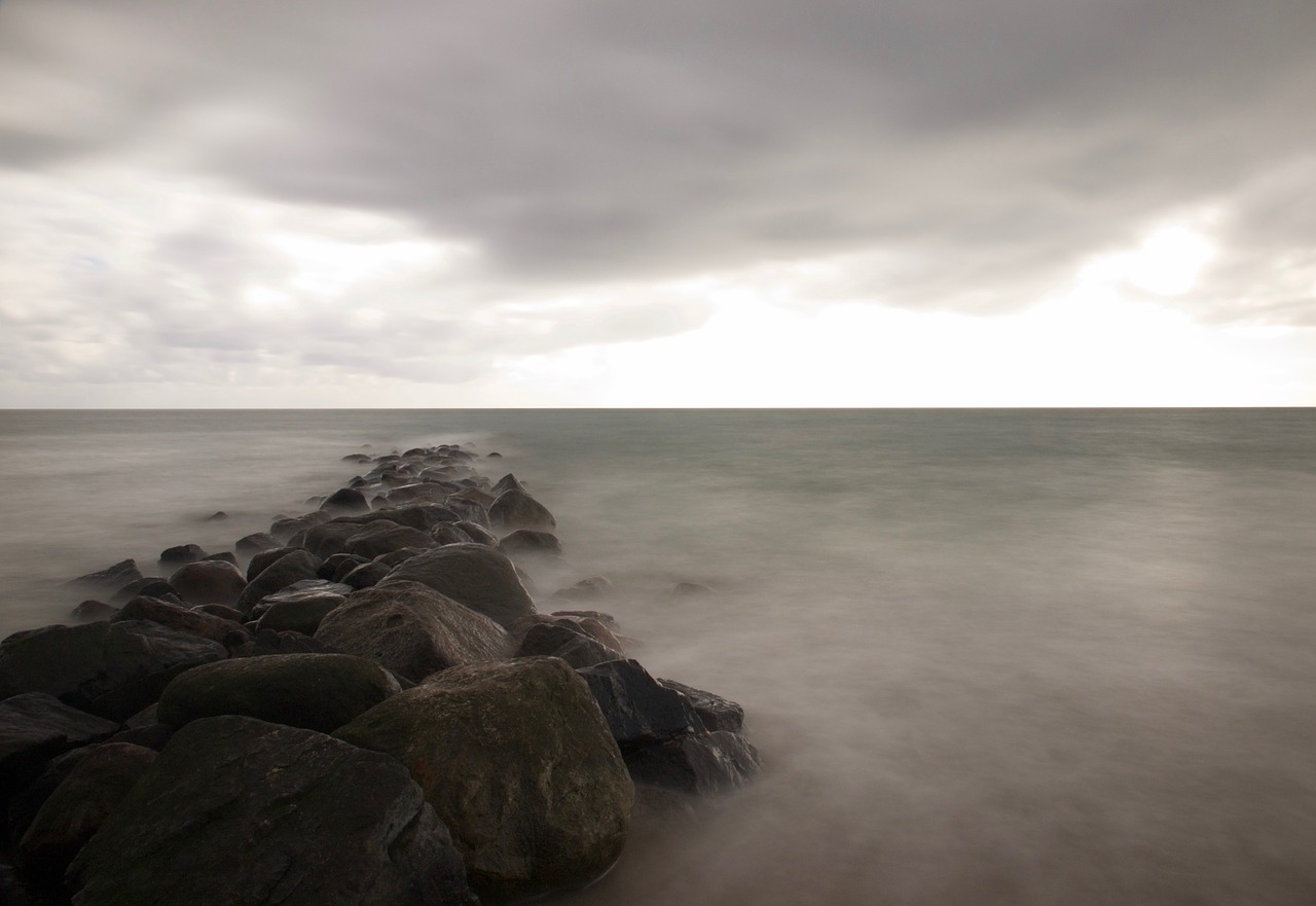 Molas, Blavand, Denmark, Gamta, Šiaurės Jūra, Jūra, Dramatiškas Dangus, Papludimys, Atmosfera, Debesys