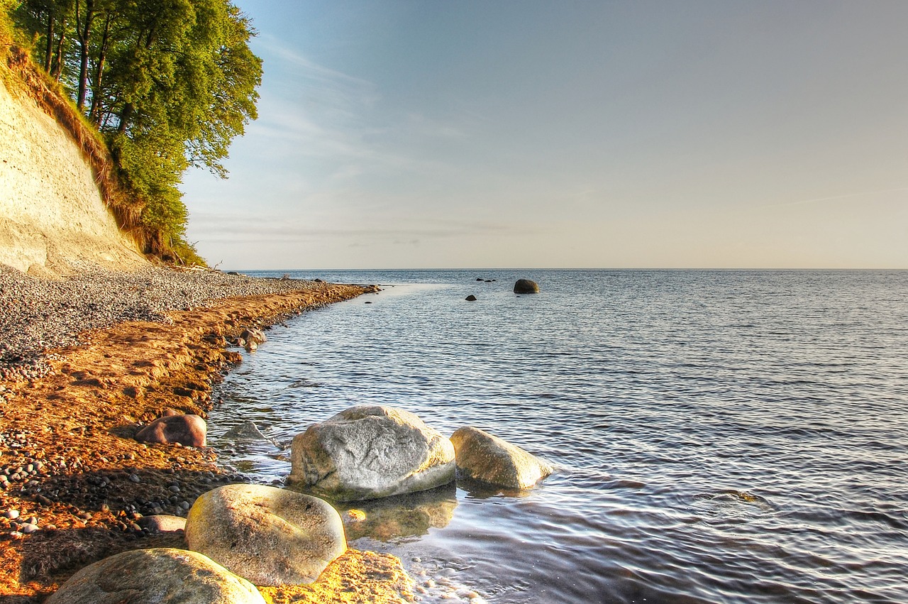 Món, Sala, Denmark, Island Mön, Balti Uolos, Uolos, Jūra, Saulėtas, Gamta, Mėlynas