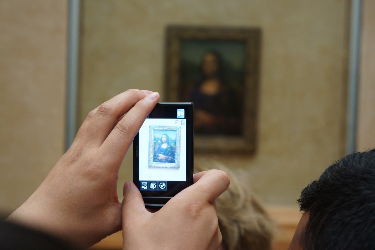 Mona Liza, Fotografija, Modernus Menas, Rankos, Fotoaparatas, Muziejus, Atsiminimai, Turizmas, Lova, Paris