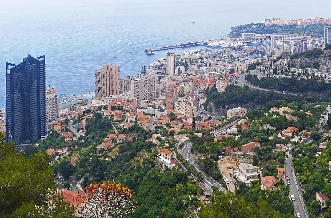 Monaco, Monte Karlas, Côte Dazur, Kunigaikštystė, Kranto, Viduržemio Jūros, Uostas, Jachtos, Dangoraižiai, Eng