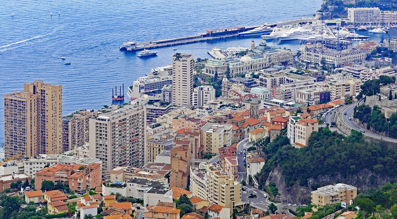 Monaco, Centras, Monte Karlas, Dangoraižiai, Tankiai Pastatytas, Kazino, Uostas, Jachta Côte Dazur, Pietryčių France, Kunigaikštystė