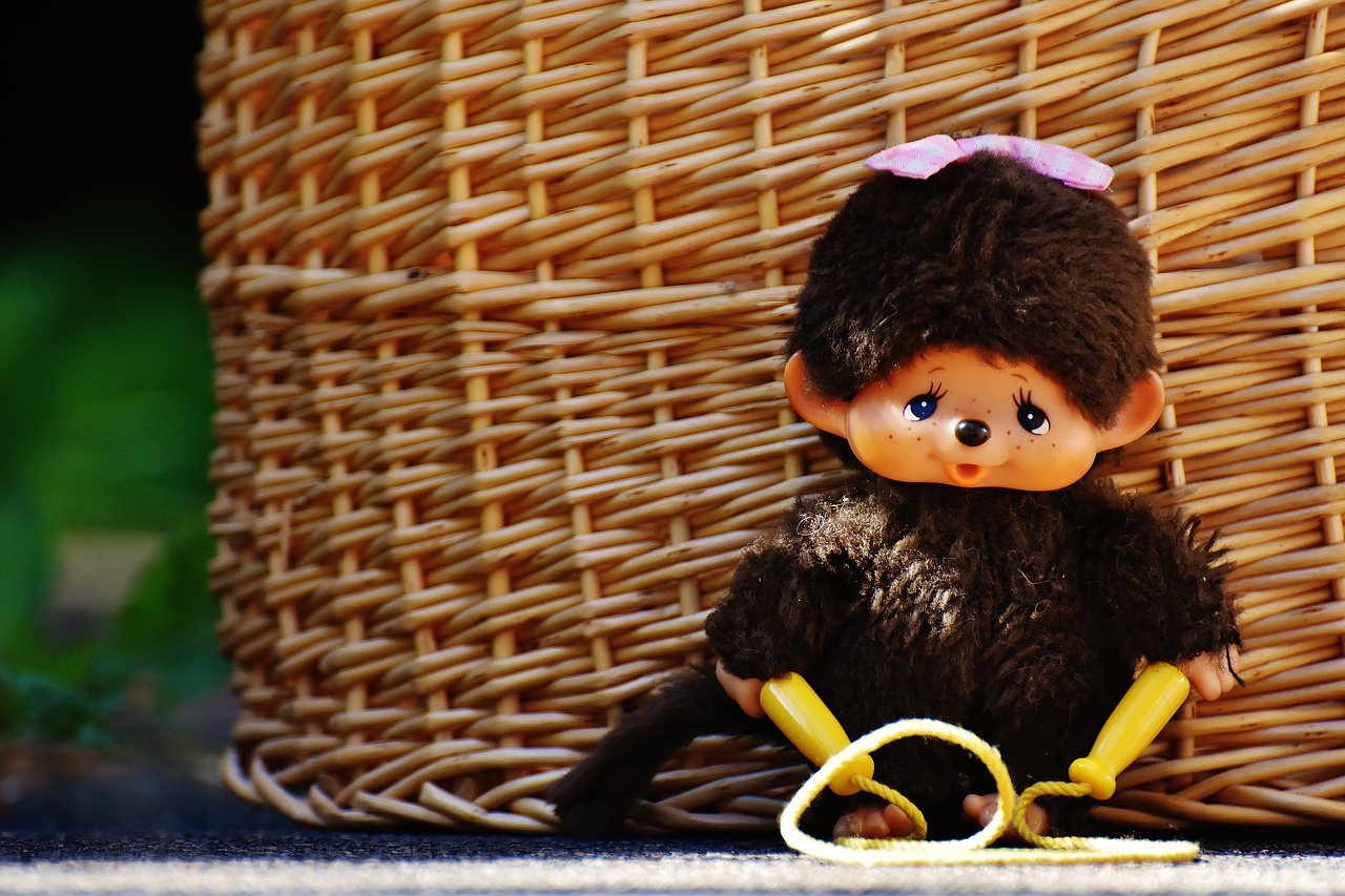 Monchhichi, Mielas, Juokinga, Senas, Žaislai, Minkštas Žaislas, Iškamša, Linksma, Figūra, Pliušas