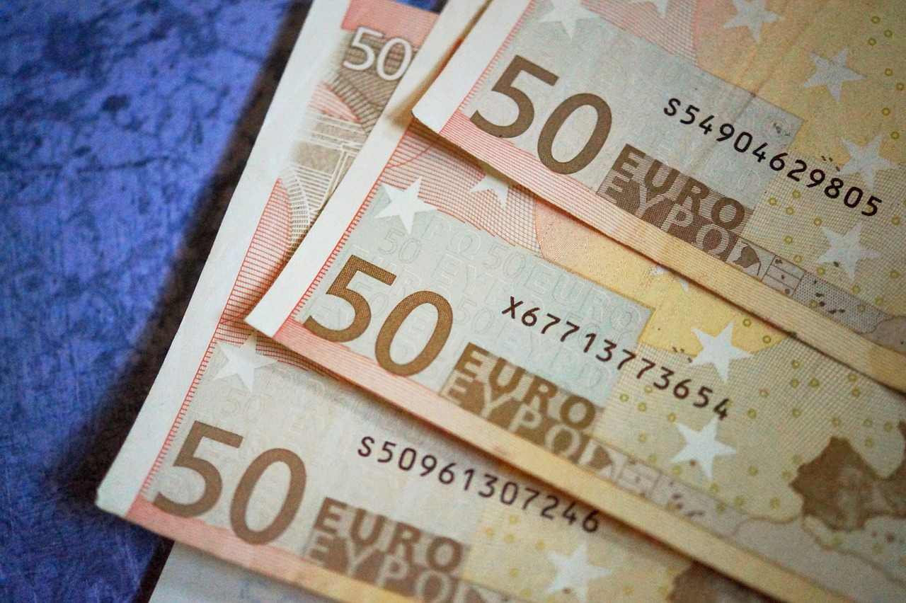 Pinigai, Euras, Valiuta, Atrodo, Banknotai, Euro Banknotai, 50, Popieriniai Pinigai, Pinigai, Penkiasdešimt