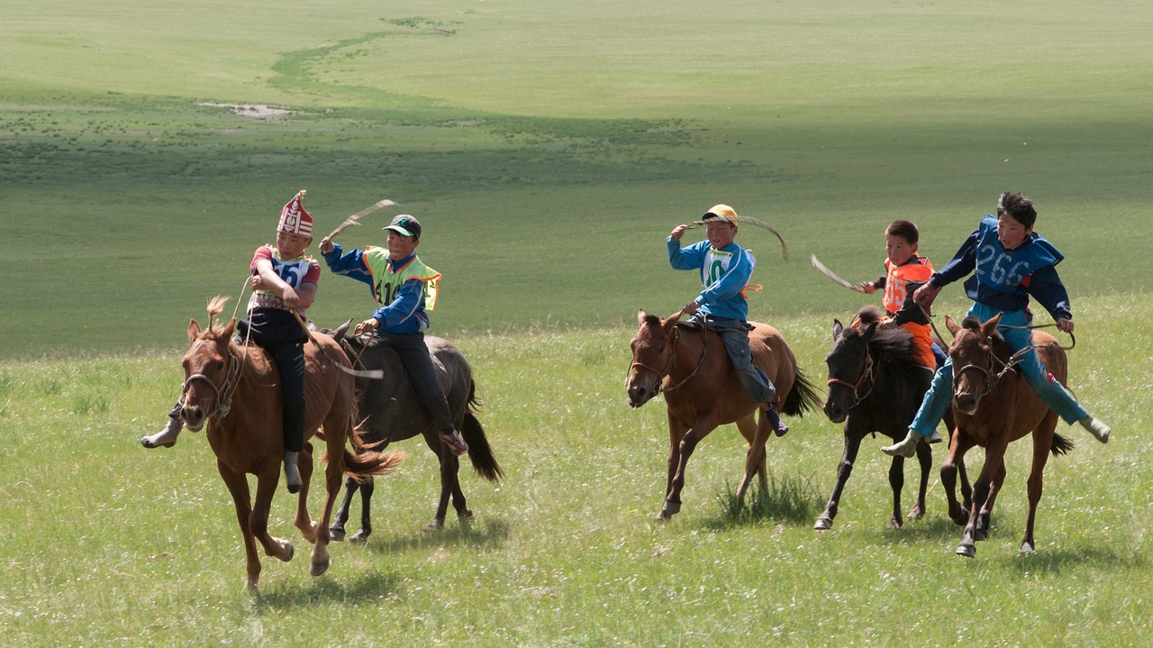 Mongolija, Nadam, Važiuoti, Varzybos, Vaikai, Nemokamos Nuotraukos,  Nemokama Licenzija