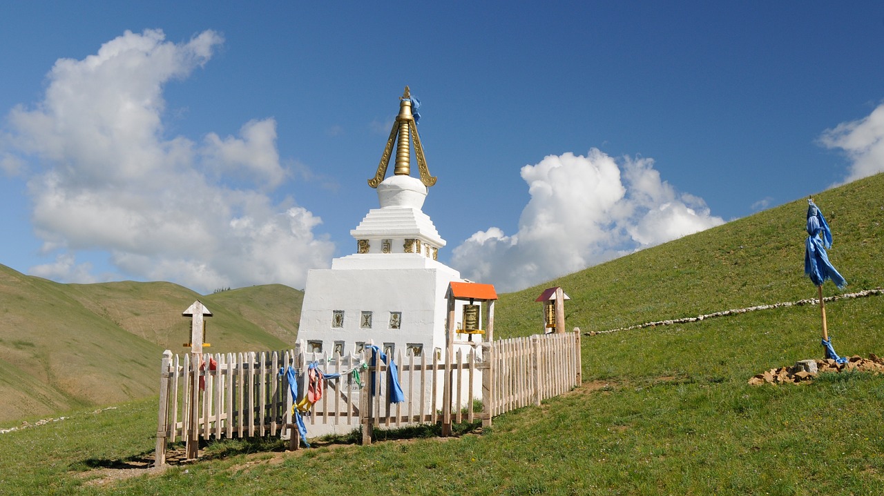Mongolija, Stepė, Stupa, Kraštovaizdis, Nemokamos Nuotraukos,  Nemokama Licenzija