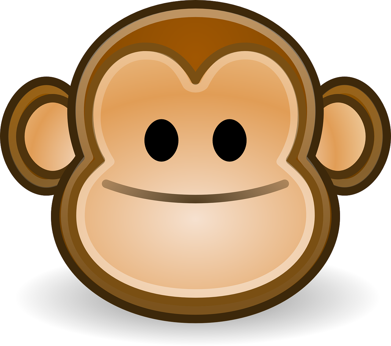 Beždžionė, Šypsena, Laimingas, Veidas, Piktograma, Ape, Gorila, Nemokama Vektorinė Grafika, Nemokamos Nuotraukos,  Nemokama Licenzija