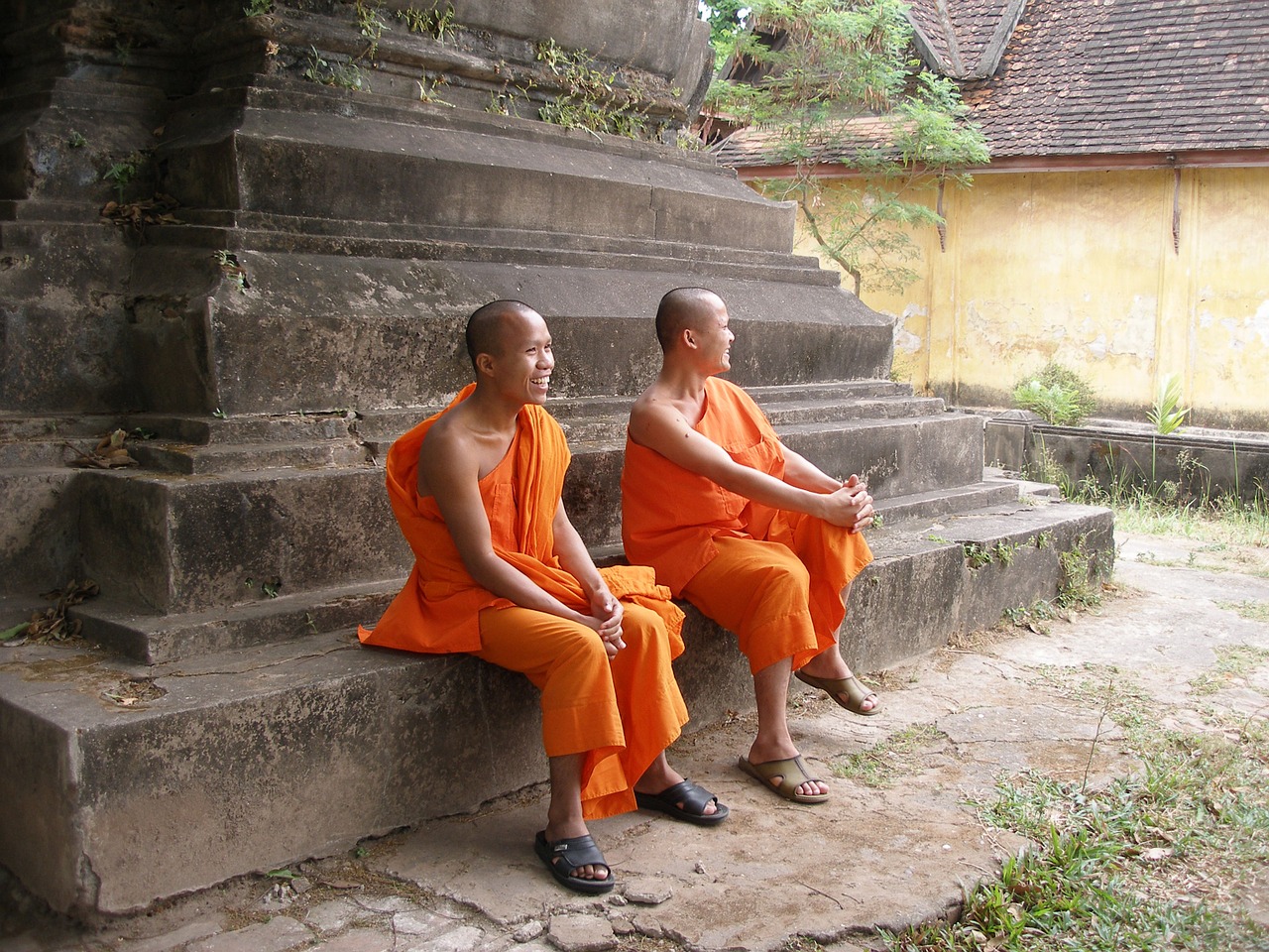 Vienuoliai, Laoso Vienuoliai, Loa, Pietryčių Azija, Budistinis, Budizmas, Nemokamos Nuotraukos,  Nemokama Licenzija