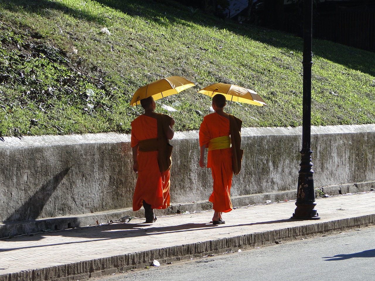 Vienuoliai, Laosas, Budizmas, Nemokamos Nuotraukos,  Nemokama Licenzija