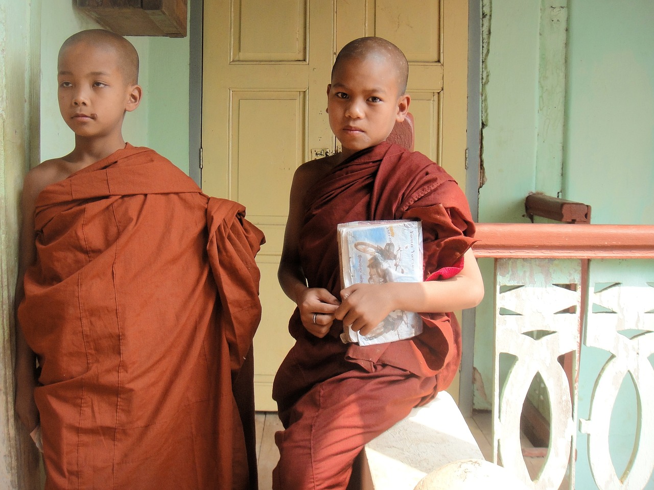 Vienuoliai,  Mianmaras,  Religija,  Budizmas,  Burma,  Vaikas,  Berniukas,  Vienuolynas,  Tikėjimas,  Ištikimas