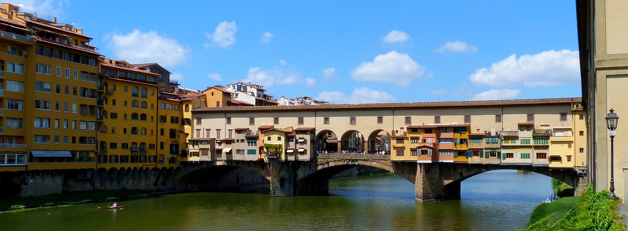 Monolitinė Vandens Dalis,  Panoraminis,  Kelionė,  Architektūra,  Upė,  Arno,  Florencija,  Ponte Vecchio,  Italy,  Tiltas