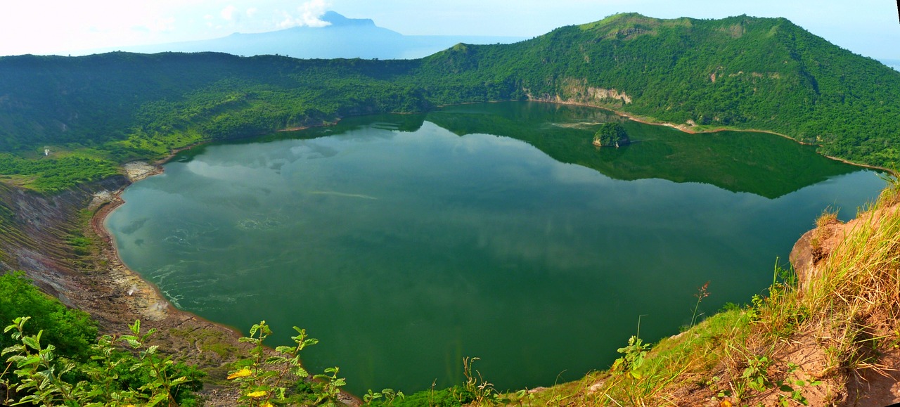 Monolitinė Vandens Dalis,  Gamta,  Niekas,  Kelionė,  Kraštovaizdis,  Ežeras,  Sala,  Filipinai,  Luzonas,  Vulkanas