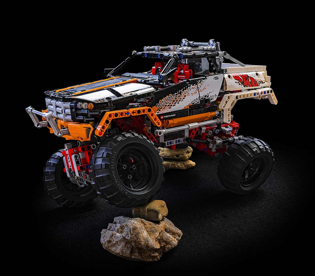 Monster Truck, Lego Technic, Technika, Lego, Technologija, Komponentas, Žaislai, Žaisti, Fonas, Sunkvežimis