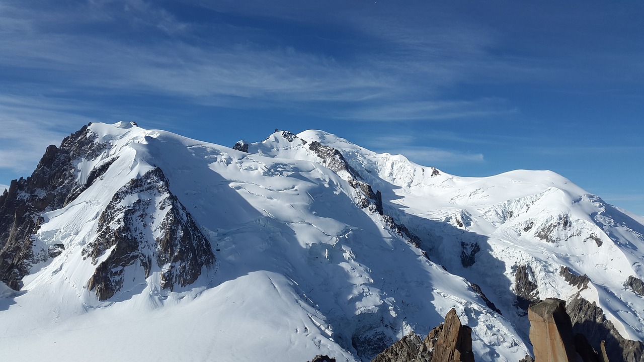 Mont Blanc, Aukšti Kalnai, Alpių, Mont Blanc Du Tacul, Chamonix, Sniegas, Kalnai, France, Vienatvė, Ledynas