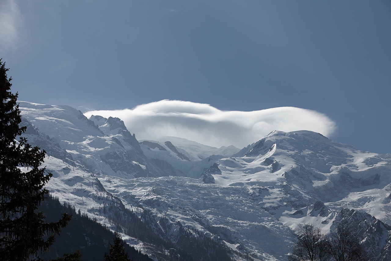 Mont Blanc, Debesys, Alpės, Kalnas, Chamonix, Panorama, Ledynas, Sniegas, Nemokamos Nuotraukos,  Nemokama Licenzija