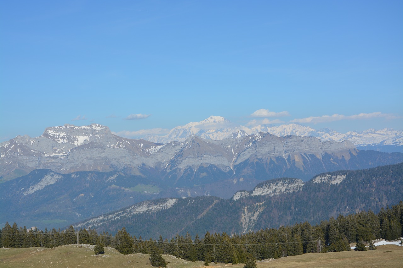 Mont Blanc, Masyvas, Peizažas Pavasaris, Alpių Grandinė, Adatos, Stebuklingas Kraštovaizdis, France, Aukščiausiojo Lygio Susitikimas, Panorama, Žygiai