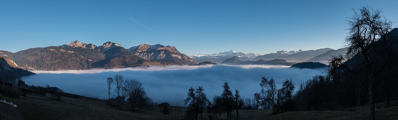 Mont Blanc, Debesis Jūra, Panorama, Nemokamos Nuotraukos,  Nemokama Licenzija