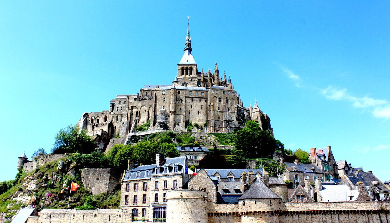 Mont Saint-Michel, France, Michel, Mont, Normandija, Architektūra, Europa, Orientyras, Turizmas, Prancūzų Kalba