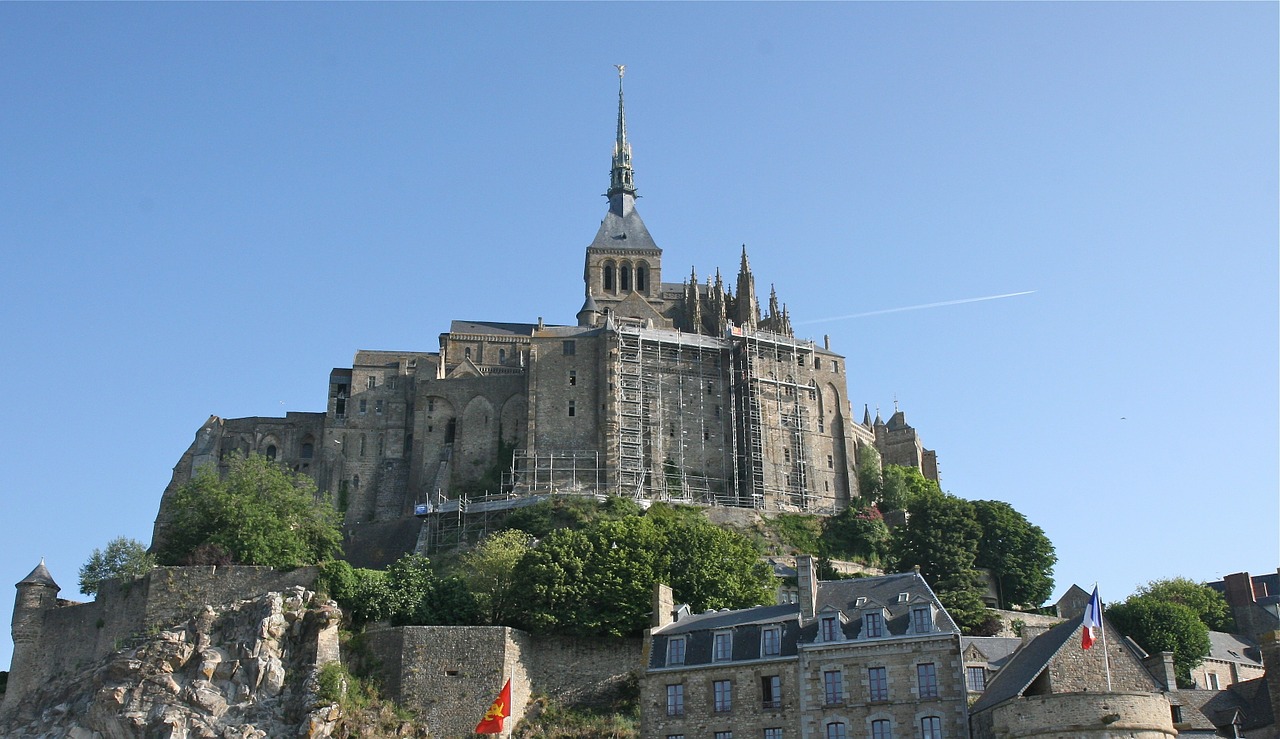 Mont Saint Michel, France, Sala, Pilis, Nemokamos Nuotraukos,  Nemokama Licenzija