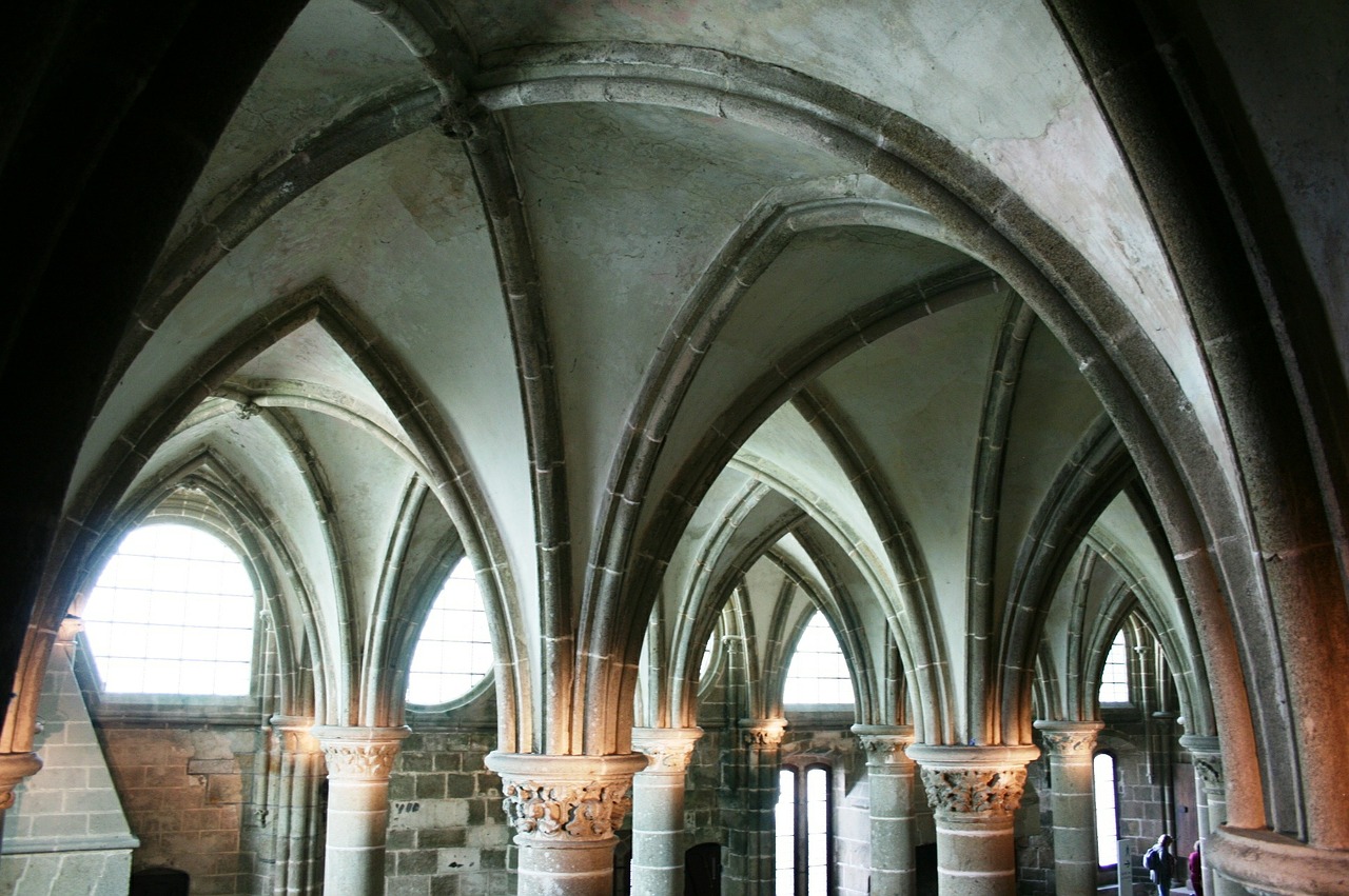 Mont Saint-Michel, Abatija, Normandija, France, Viduramžiai, Viduramžių Architektūra, Nemokamos Nuotraukos,  Nemokama Licenzija