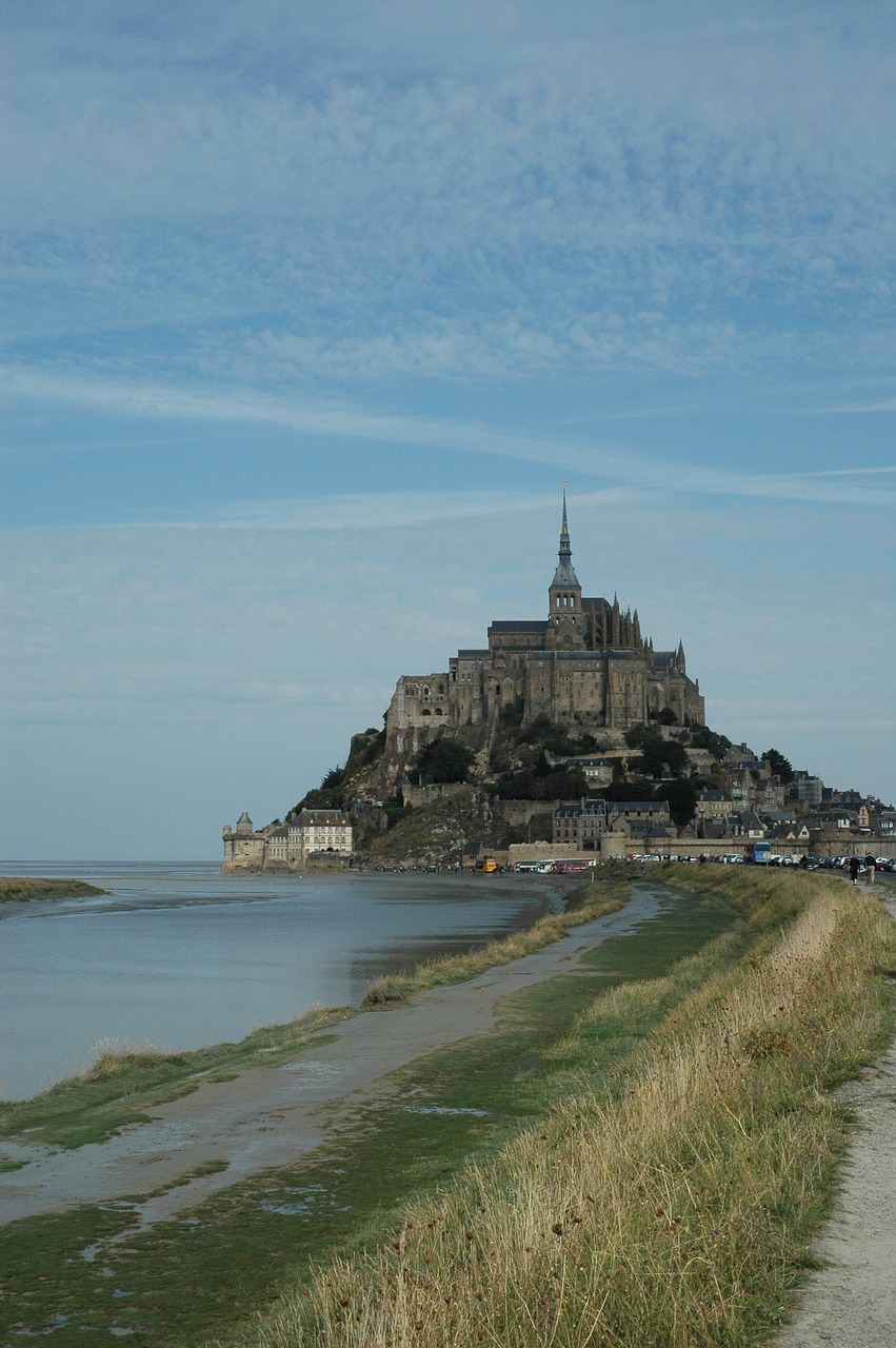 Mont St Michel, Sala, Bažnyčia, Normandija, France, Katedra, Turizmas, Kelionė, Pilis, Vienuolynas