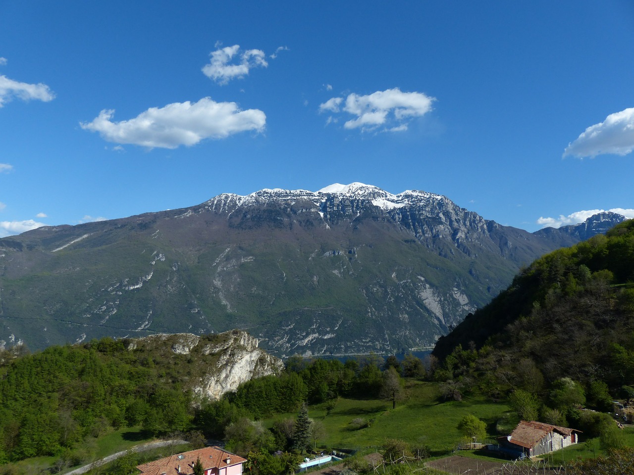 Aukštas Kalnas, Monte Altissimo Modenoje, Kalnų, Garda, Garda Kalnai, Monte Baldo Tvirtas, Monte Baldo, Summit, Snowy, Pregasina