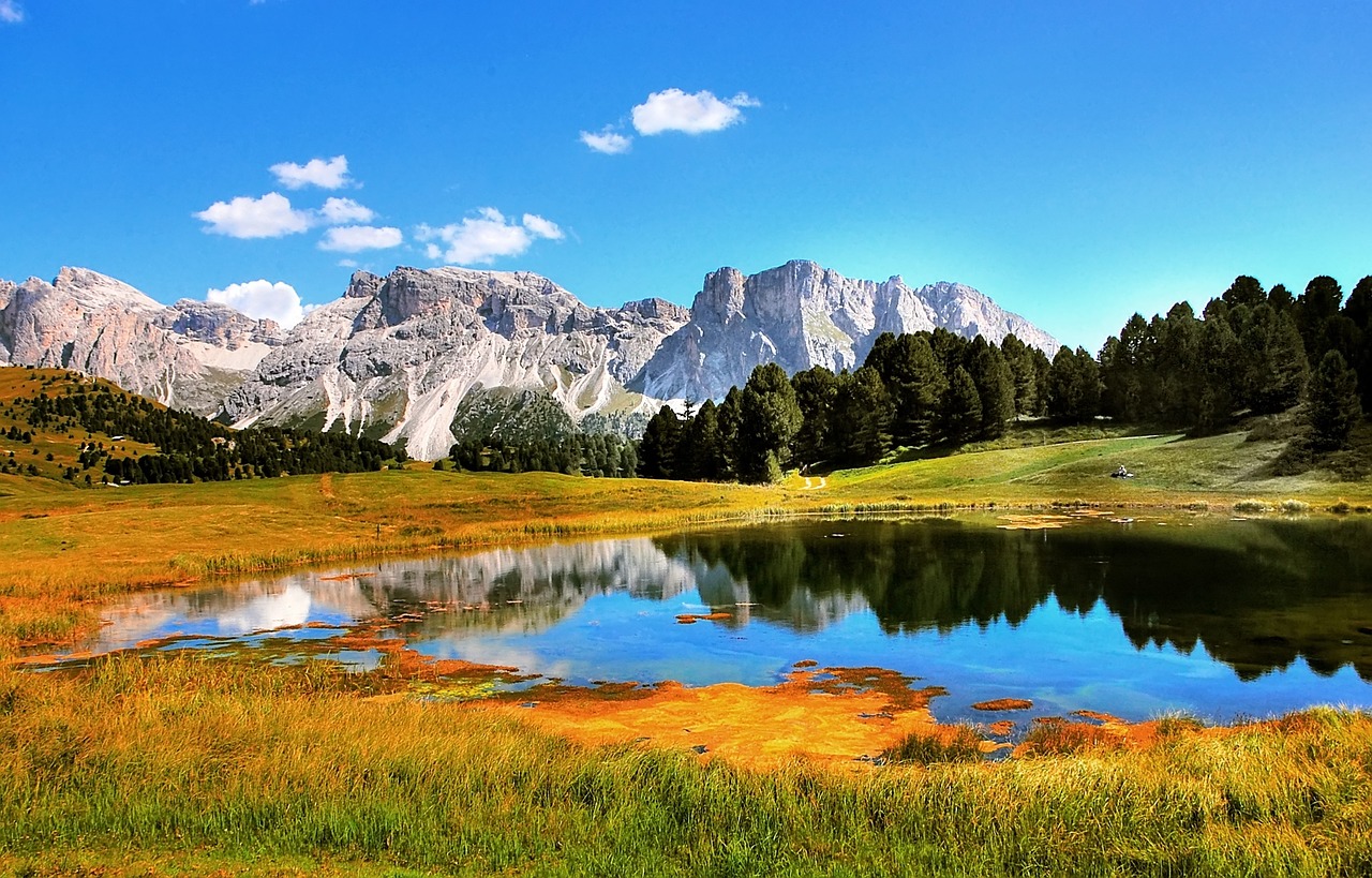 Monte Stevia, Dolomitai, Kalnai, Alpių, Italy, South Tyrol, Unesco Pasaulio Paveldas, Debesys, Panorama, Val Gardena