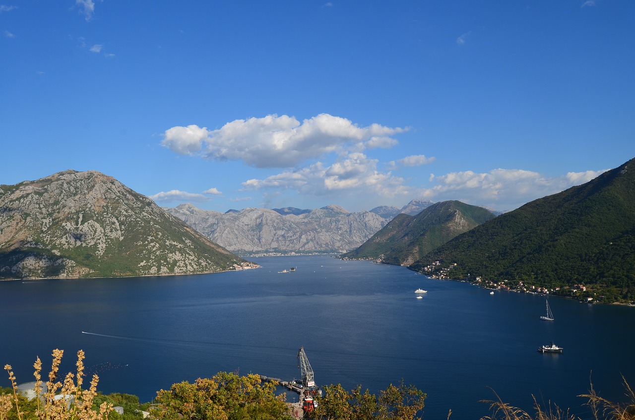 Montenegro, Kotor, Boka Kotorska, Jūra, Kalnas, Kraštovaizdis, Pakrantė, Balkanai, Uostas, Įlanka