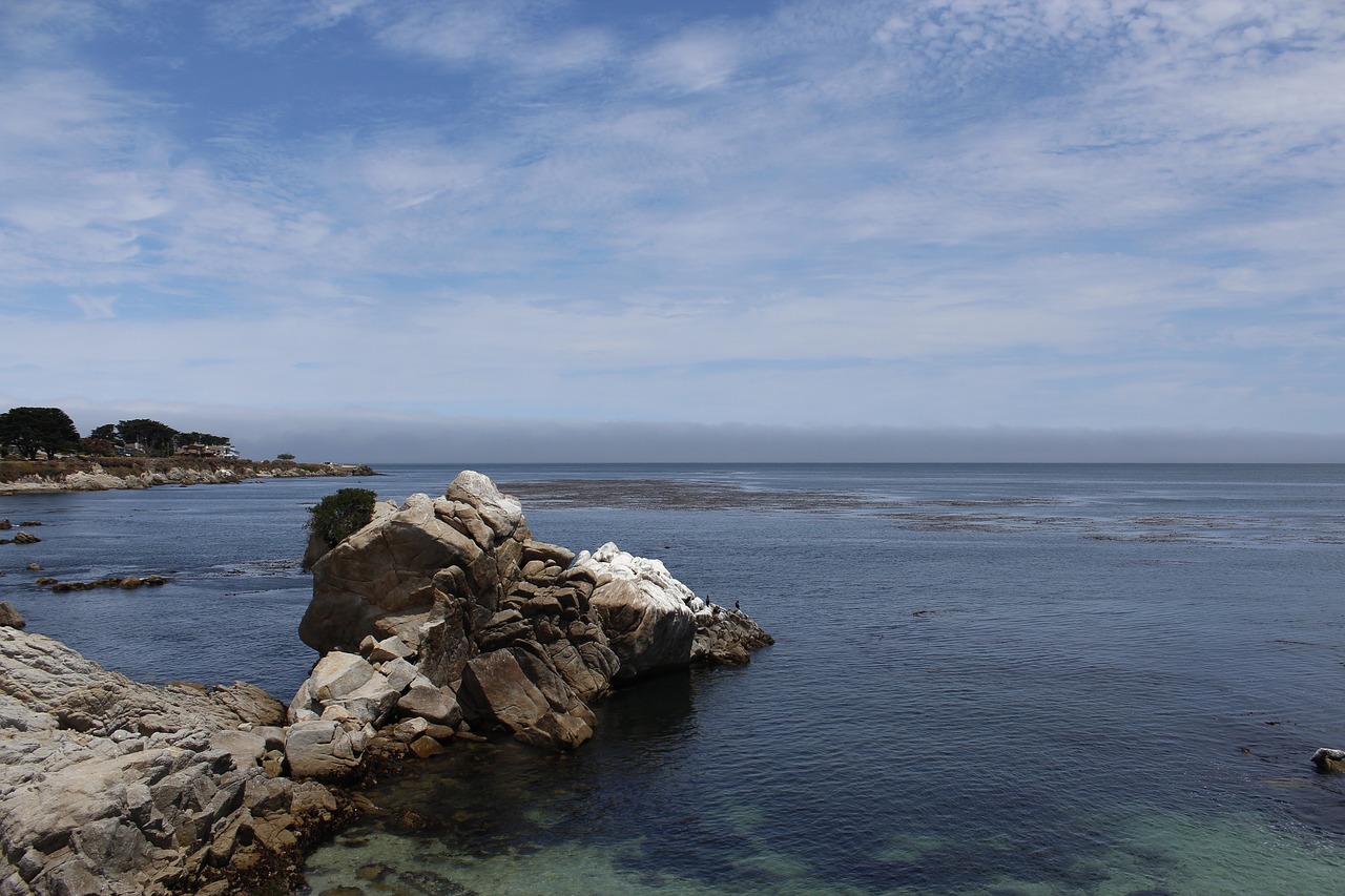 Monterey,  California,  Jūra,  Pakrantės,  Jav,  Ramiojo Vandenyno,  Vandens,  Amerika,  Dangus,  Pajūrio