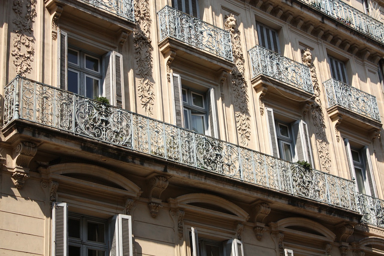 Montpellier, Pastato Fasadas, Balkonas, Nemokamos Nuotraukos,  Nemokama Licenzija