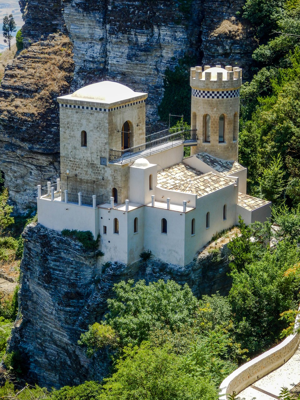 Paminklas, Kraštovaizdis, Maža Pilis, Erice, Sicilija, Italy, Statyba, Rokas, Pasaka, Fėja