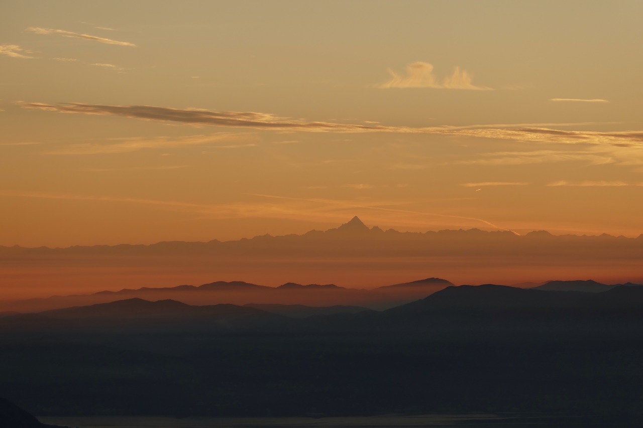 Monviso, Saulėlydis, Kraštovaizdis, Horizontas, Kalnas, Nemokamos Nuotraukos,  Nemokama Licenzija