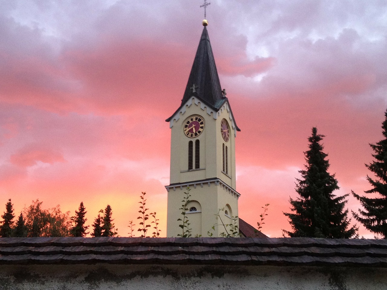 Morgenrot, Saulėtekis, Bažnyčia, Nuotaika, Malda, Poilsis, Nemokamos Nuotraukos,  Nemokama Licenzija