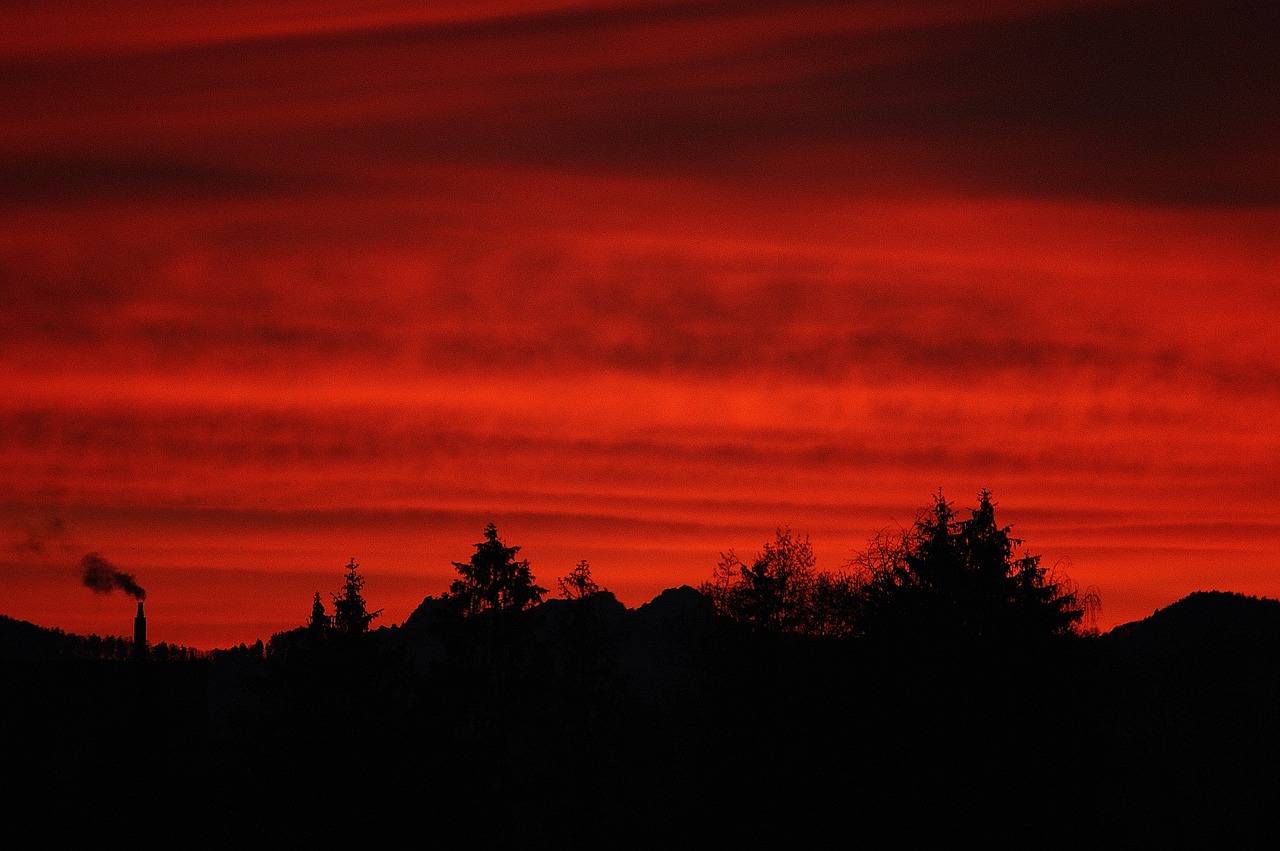 Morgenrot, Raudona, Dangus, Aušra, Nuotaika, Švytėjimas, Raudonas Dangus, Dangus, Morgenstimmung, Spalva