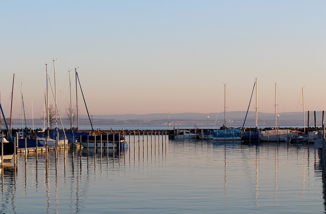 Morgenstimmung,  Ryto Šviesa,  Laivo Uostas,  Nuotaika,  Dangus,  Ežeras,  Ežero Konstanta,  Romanshorn, Nemokamos Nuotraukos,  Nemokama Licenzija