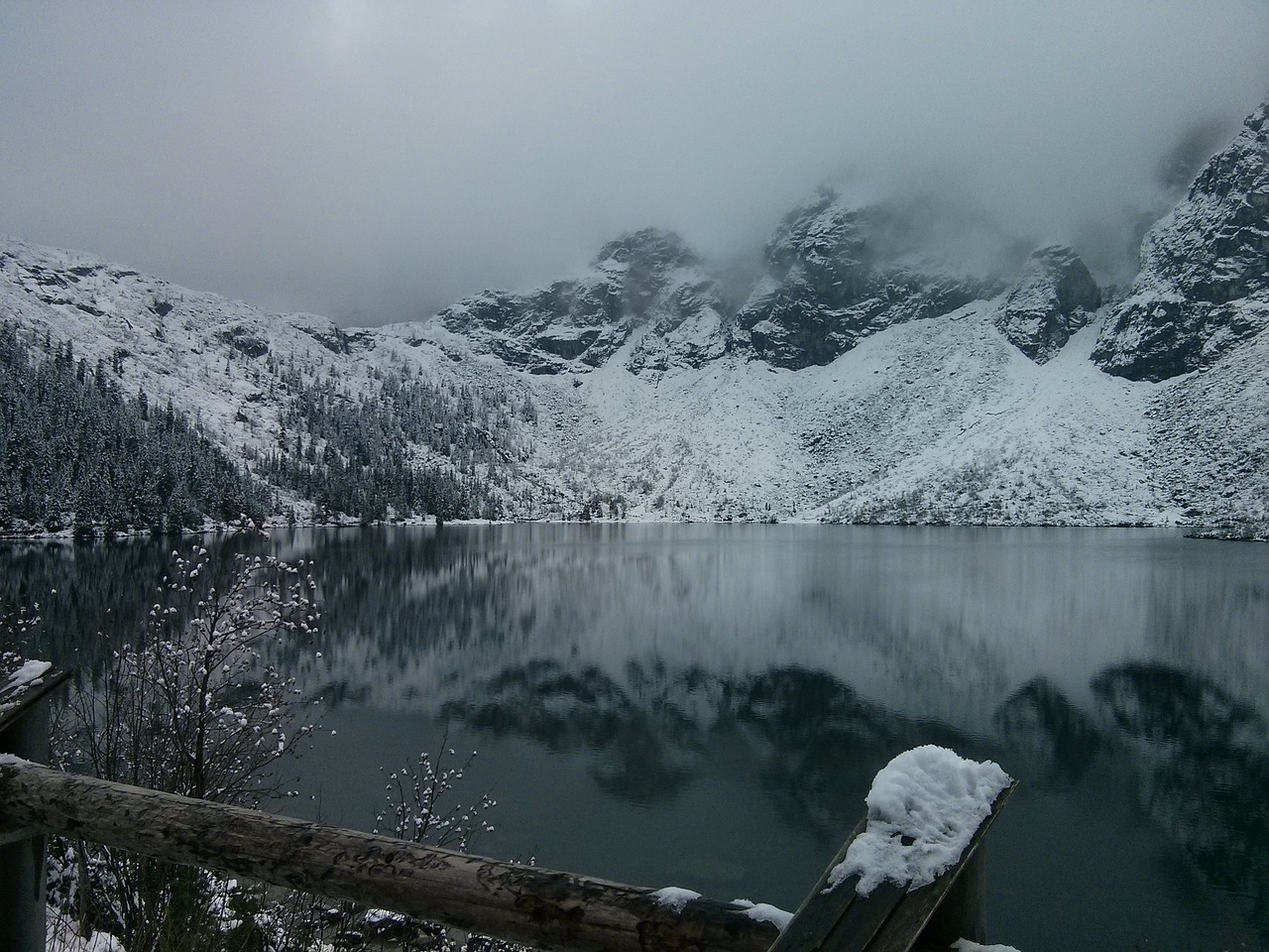 Morskie Oko,  Žiemą Kalnuose,  Tatry,  Vaizdas Iš Viršaus, Nemokamos Nuotraukos,  Nemokama Licenzija