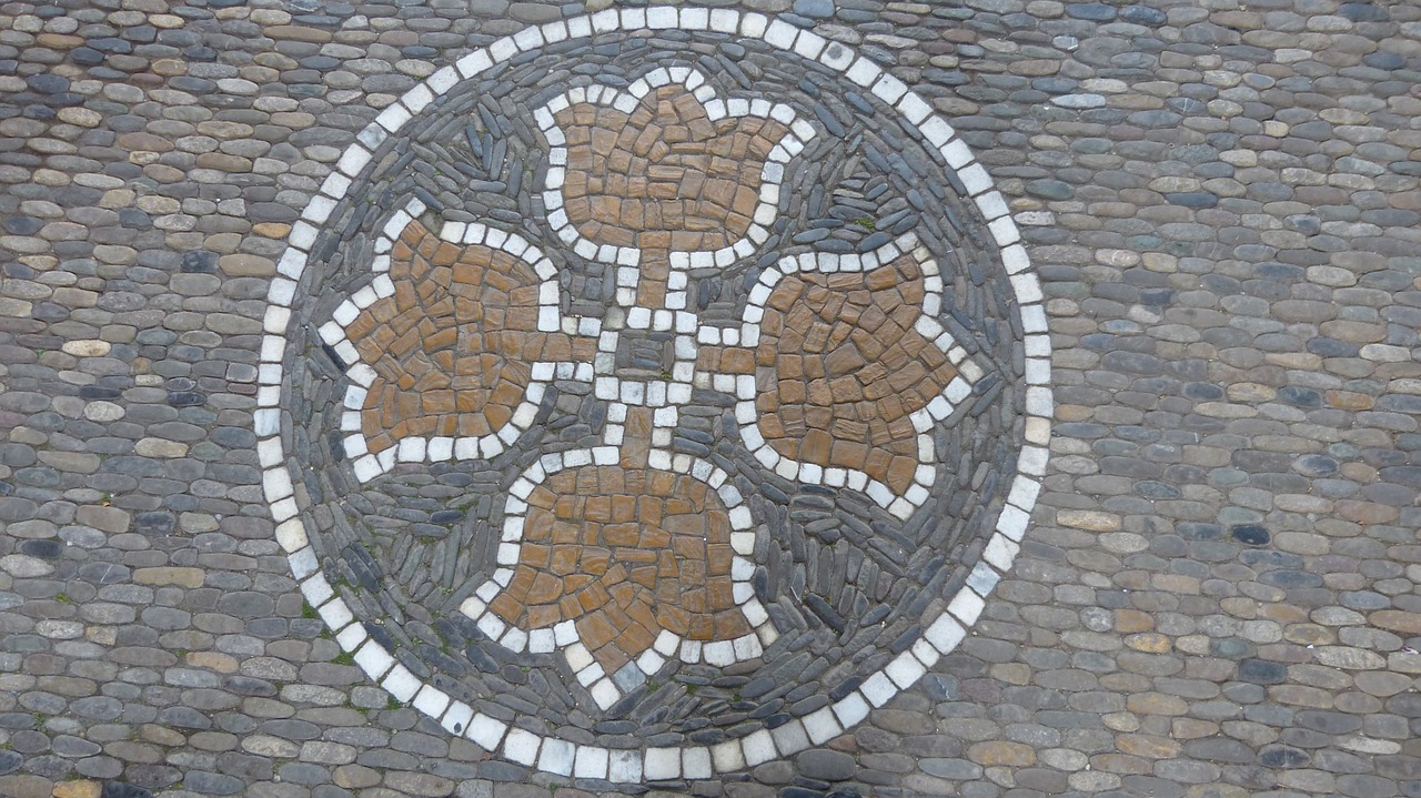 Mozaika, Kelias, Simboliai, Akmenys, Pleistras, Papuošalai, Freiburgas, Nemokamos Nuotraukos,  Nemokama Licenzija