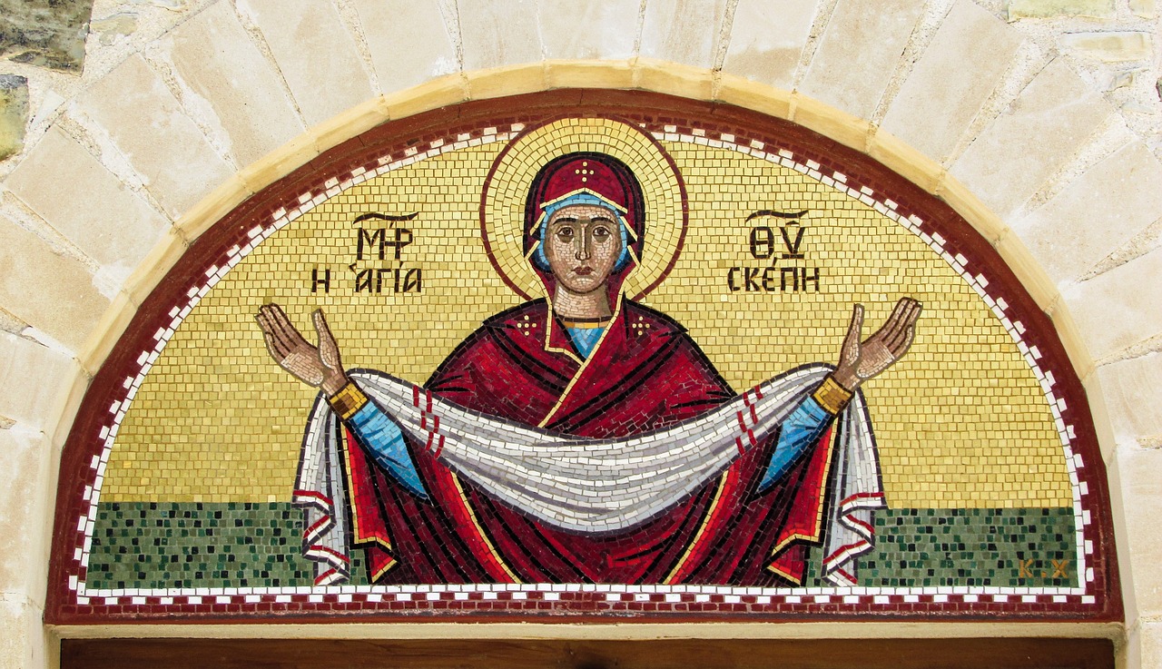 Mozaika, Mergelė Marija, Kipras, Dromolaksija, Koplyčia, Ortodoksas, Religija, Nemokamos Nuotraukos,  Nemokama Licenzija