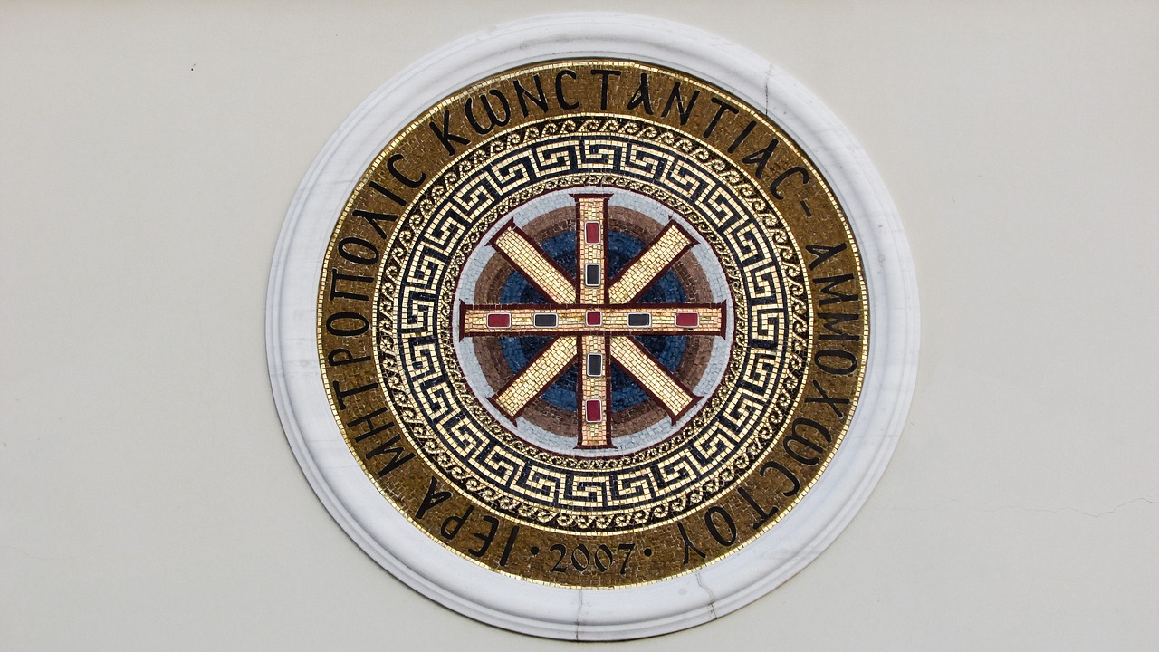 Mozaika, Emblema, Vyskupas, Ortodoksas, Paralimni, Kipras, Nemokamos Nuotraukos,  Nemokama Licenzija