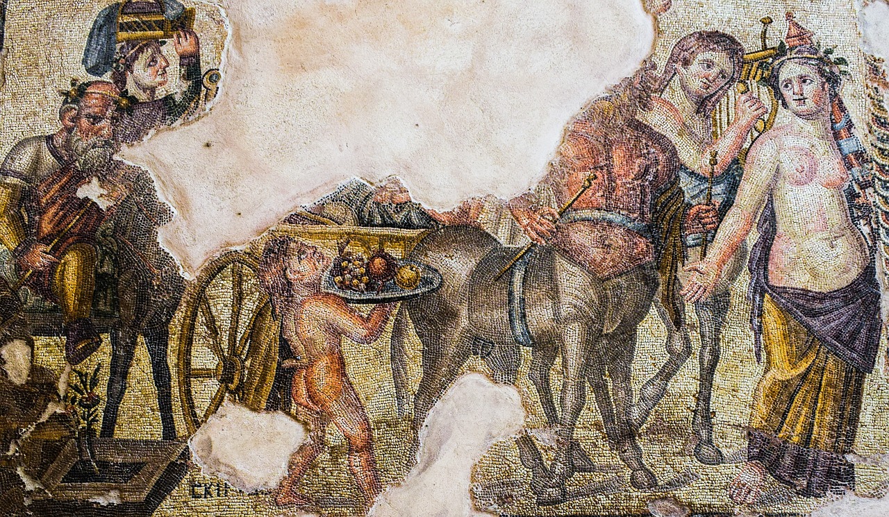 Mozaika, Grindų Mozaika, Išlieka, Senovės, Archeologija, Civilizacija, Ekskursijos, Paveldas, Archeologinis Parkas, Paphos