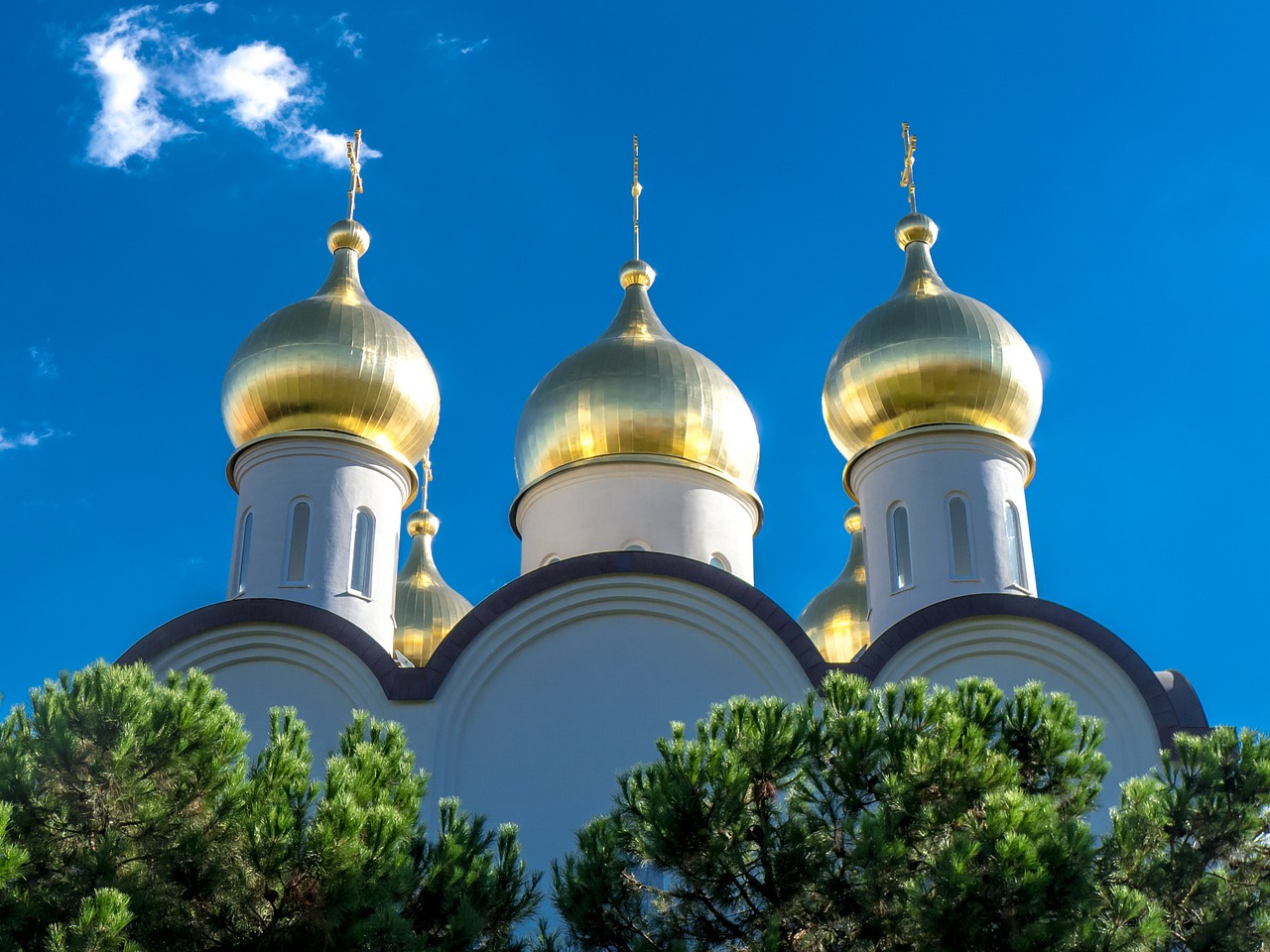 Moscow, Bažnyčia, Ortodoksas, Auksas, Kupolas, Architektūra, Parapija, Katedra, Miestas, Kruzas