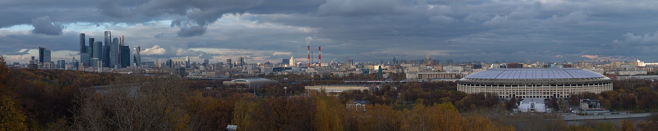 Moscow, Panorama, Panorama, Kalvos, Rusija, Miestas, Miesto, Pastatas, Miesto Panorama, Dangus